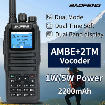 Baofeng Dm 1701 Digital Walkie Talkie Long Range dual Mode dmr Analog Open Gd77 Time slot Tier 1 +2 Radio 1801UV
