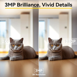 BoyKeep 2PCS Upgrade Camera Pet & Baby Surveillance Motion Capture 5G/2.4GHz, View Remotely 360° Night Vision Pan & Tilt 2-Way A