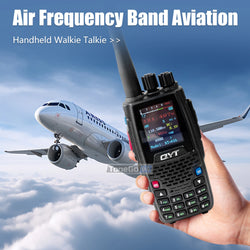 Air Band Transmit KT-A16 Walkie Talkie TX:108.000-136.999MHz RX:108.0000-136.999MHz 6W 200Ch W/10 NOAA Weather Forecast Channels
