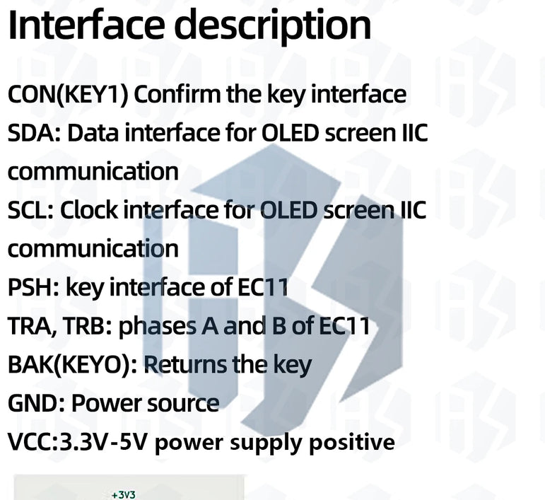 0.96/1.3 inch white oled display screen combined with EC11 rotary encoder module IIC interface for arduino