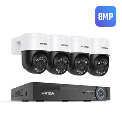 H.view 8CH 4K 5MP 8MP CCTV Security Camera System PTZ Home Video Surveillance Kit Outdoor IP Camera Humanoid Detection