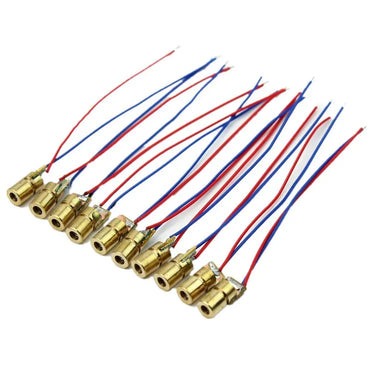10/20pcs Adjustable Mini Laser Pointer Diode RED Dot Laser Diod Circuit 3V/5V 5mW 650nm Module Pointer Sight Copper Head