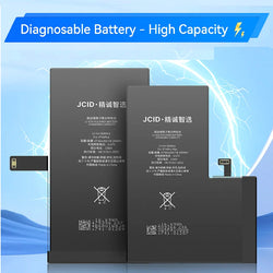 JCID Diagnostic Battery High Capacity For Iphone 12 13 14 100% Heath Visible New 0-cycle No Pop Up Used Genuine Parts On IOS 18