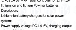 1-10PCS SD05CRMA MPPT Solar Charge Controller 1A 4.2V 3.7V 18650 LiPo Li-ion Lithium Battery Module Solar Panel Battery Charging