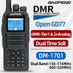 1701 open gd77 Baofeng Digital Walkie Talkie Dual Mode DMR Analog Two Way Radio Dual Time slot Tier 1+2 Dr 1801