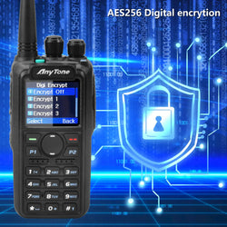 AnyTone AT-D878UVII Plus Dual Band Bluetooth PTT Digital/Analog APRS RX & TX AES256 Ecryption USB-C Charge Walkie Talkie