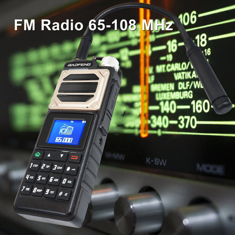 Baofeng UV-25 Walkie Talkie Air Band Receiving Scrambler Multi-band FM Vox 10W 999Ch Amateur Radio W/ Type-C 5200mAh Battery