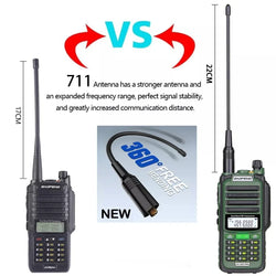 Baofeng UV-S22 PRO V2 IP68 Waterproof Walkie Talkie Dual Band 136-174/400-520MHz Ham Radio 10W Power 50KM Range 128CH FM Radio