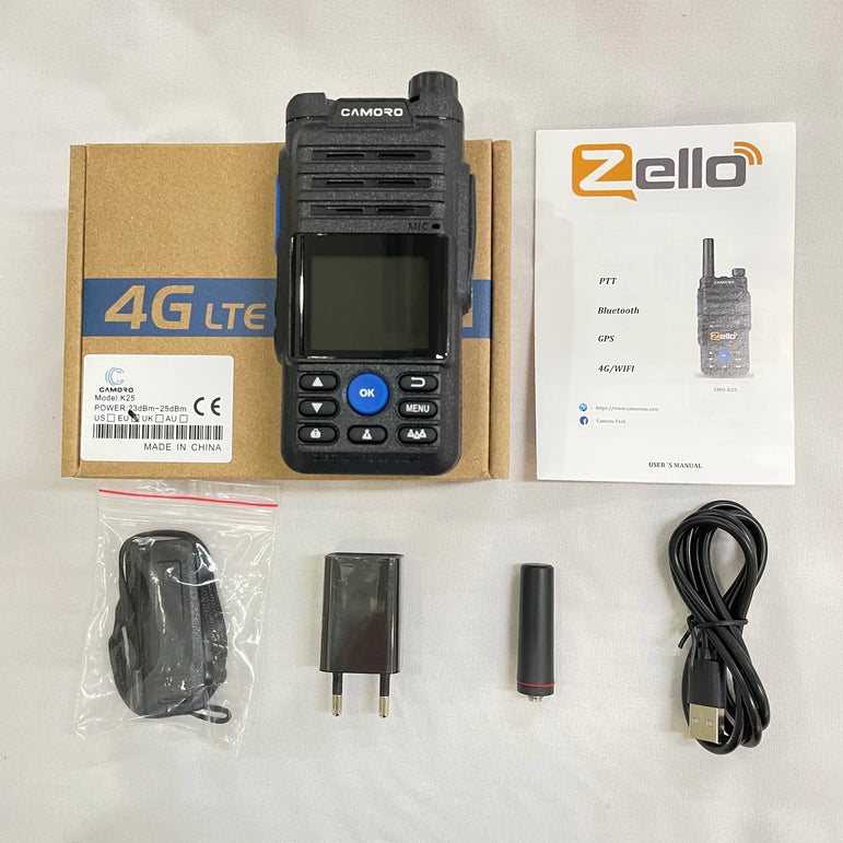 Earphones Desktop Charger 4G Gps Zello Walkie Talkie Long Range Mobile Ham POC Radio Amateur Android Walkie Talkie 50km 100 km