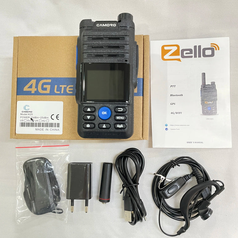 Earphones Desktop Charger 4G Gps Zello Walkie Talkie Long Range Mobile Ham POC Radio Amateur Android Walkie Talkie 50km 100 km